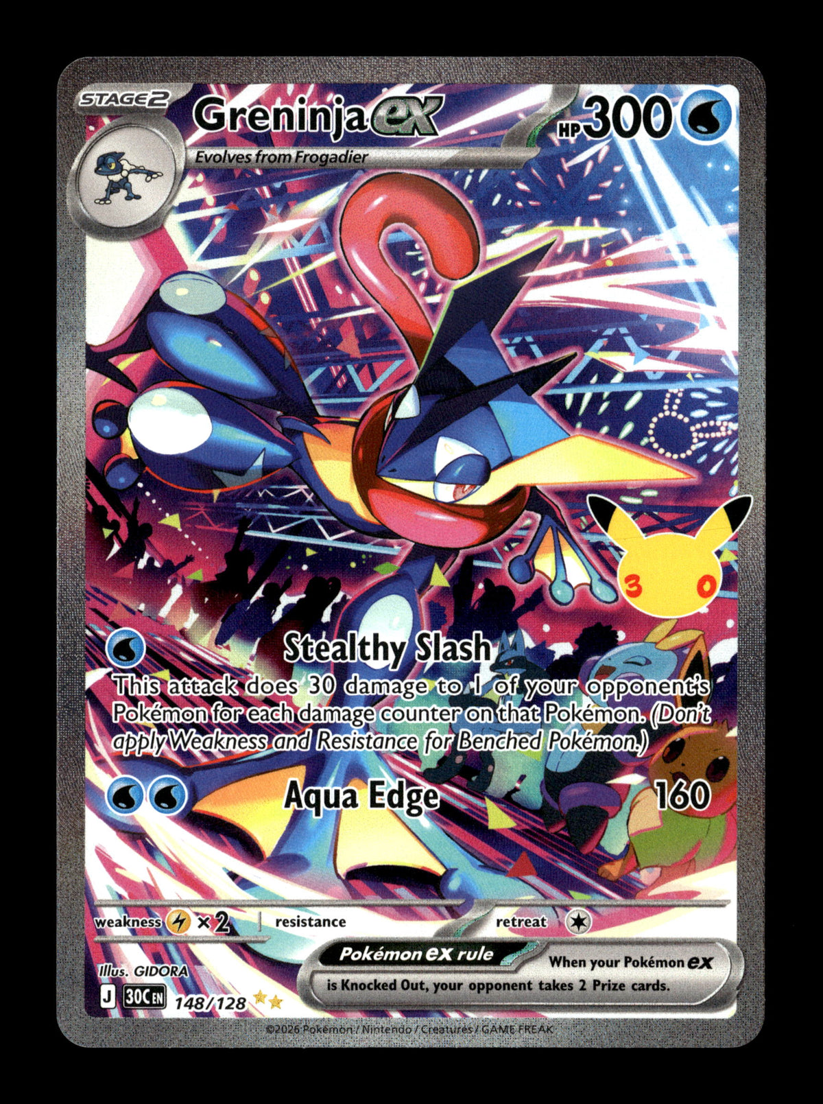 Pokemon 30th Celebration Greninja ex 148