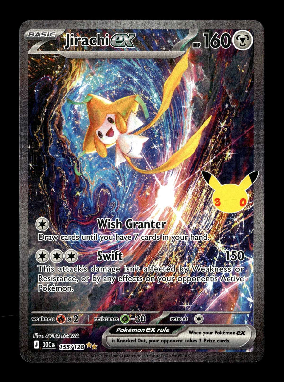 Pokemon 30th Celebration Jirachi ex 155