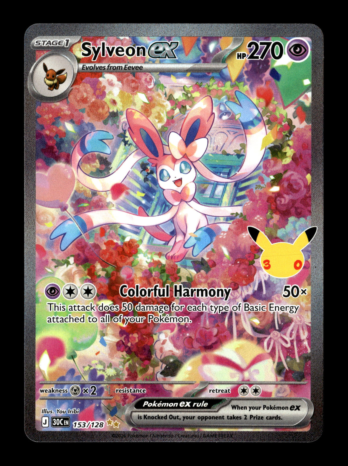 Pokemon 30th Celebration Sylveon ex 153