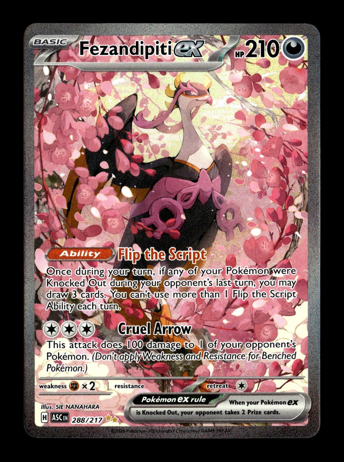Pokemon Ascended Heroes Fezandipiti ex 288