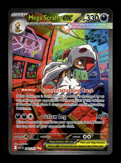 Pokemon Ascended Heroes Mega Scrafty ex 285