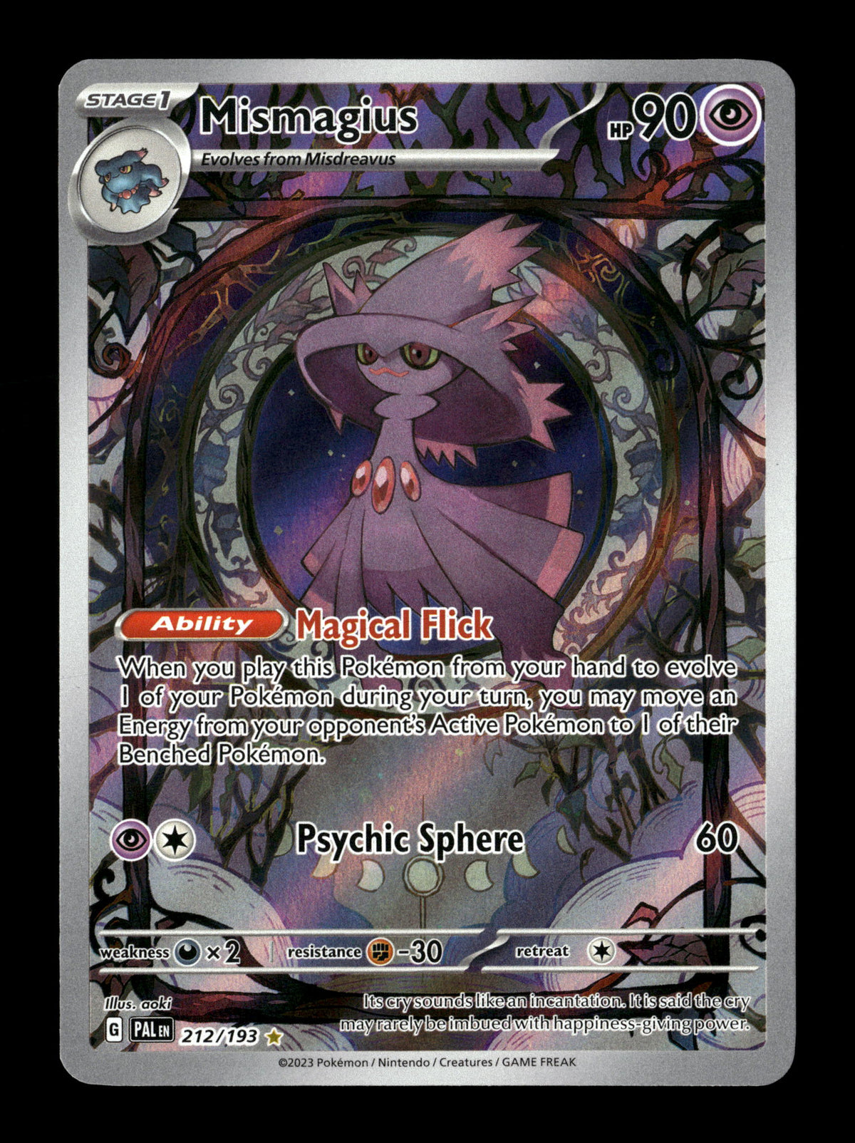 Pokemon Paldea Evolved Mismagius 212