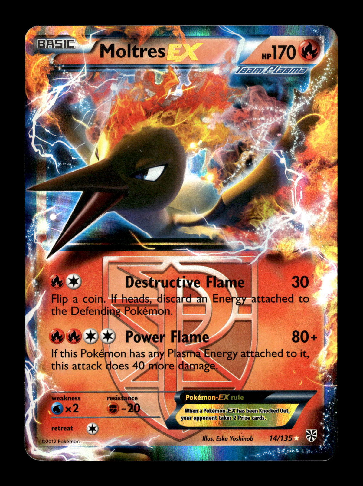 Pokemon Plasma Storm Moltres EX 14