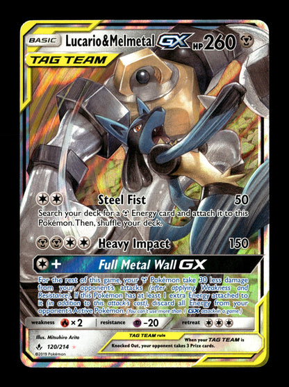Pokemon Unbroken Bonds Lucario & Melmetal GX 120