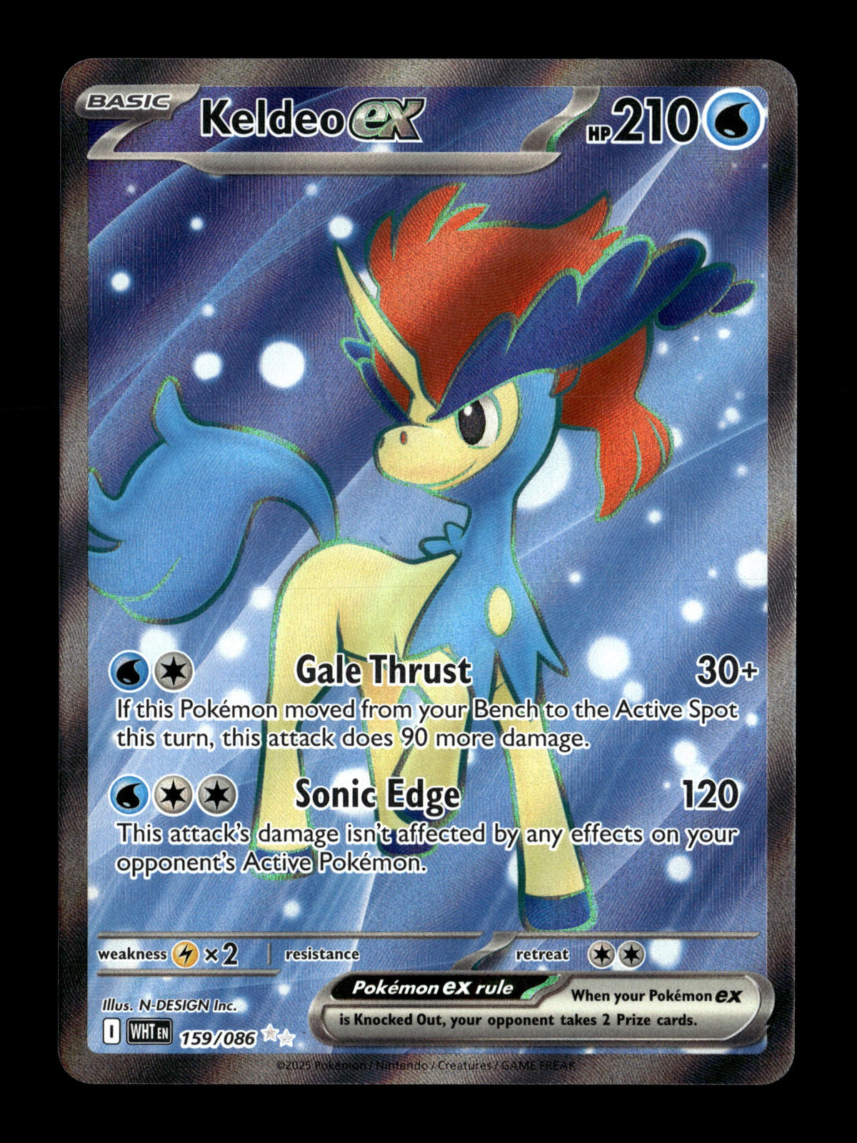 Pokemon White Flare Keldeo ex 159